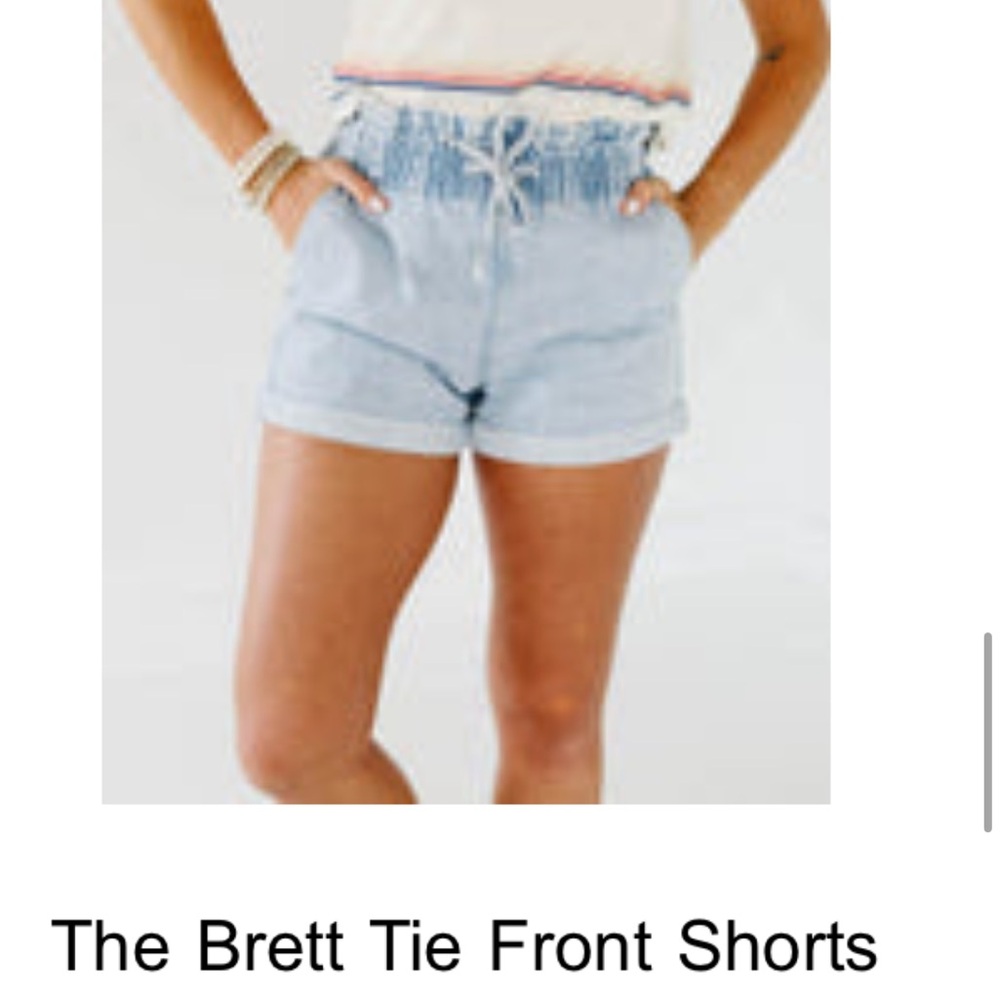 Love Tree Blue Jean Shorts Relaxed Fit Elastic Waistband